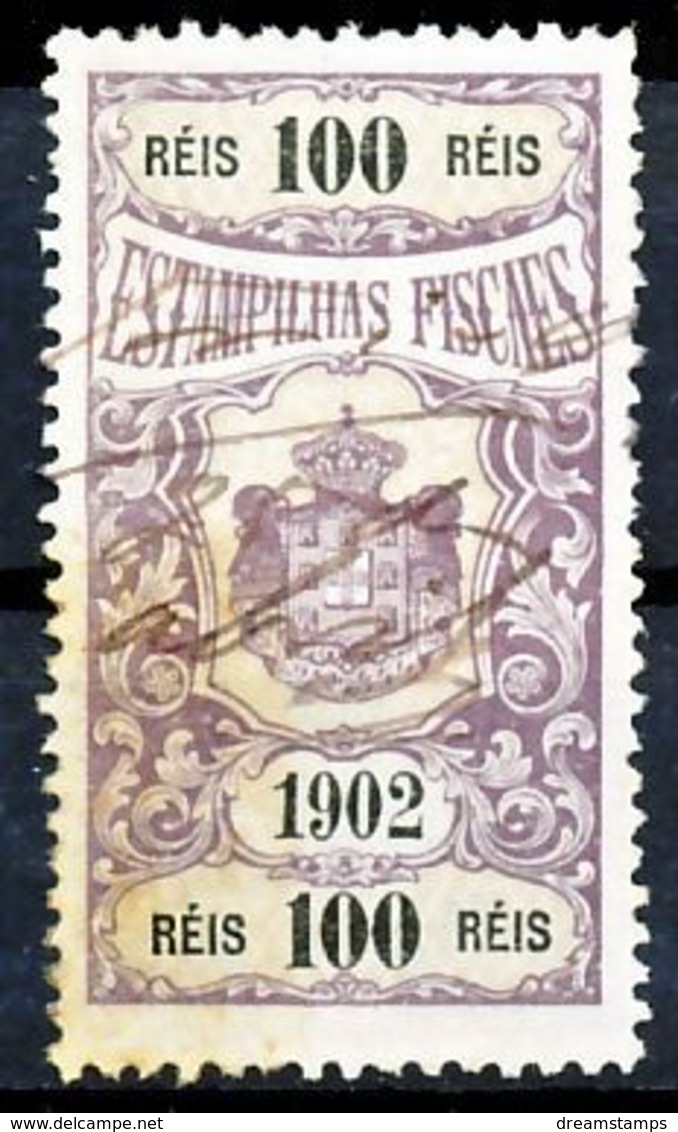 !										■■■■■ds■■ Portugal Revenues 1902 100 Réis ø (x13114) - Unused Stamps