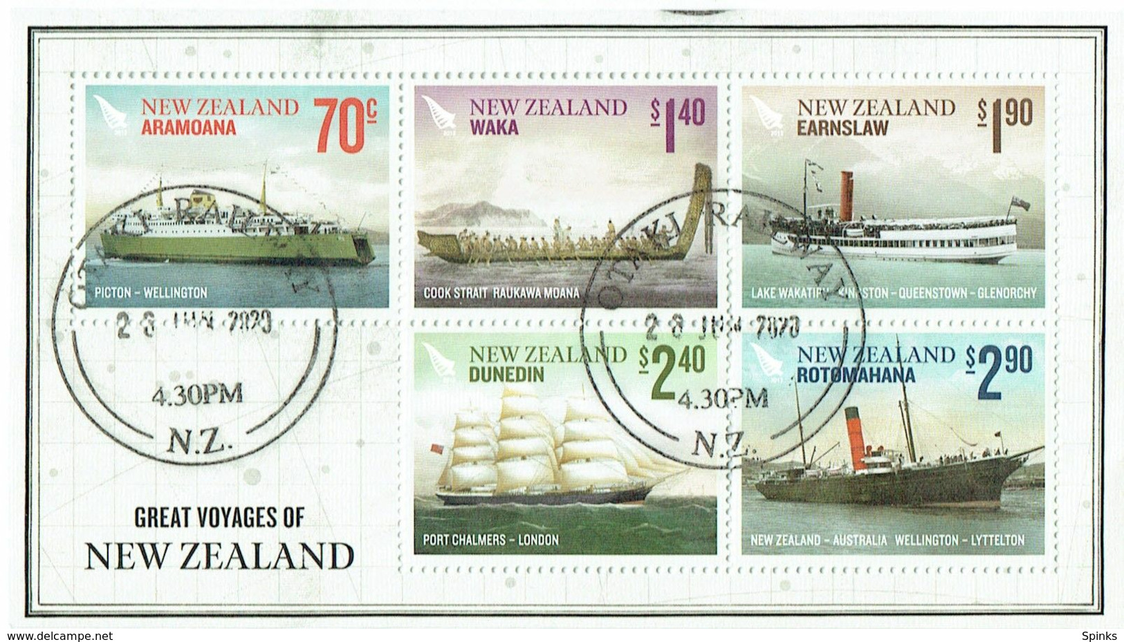 New Zealand 2012 Great Voyages Of New Zealand M/S USED LJ MS206 - Oblitérés