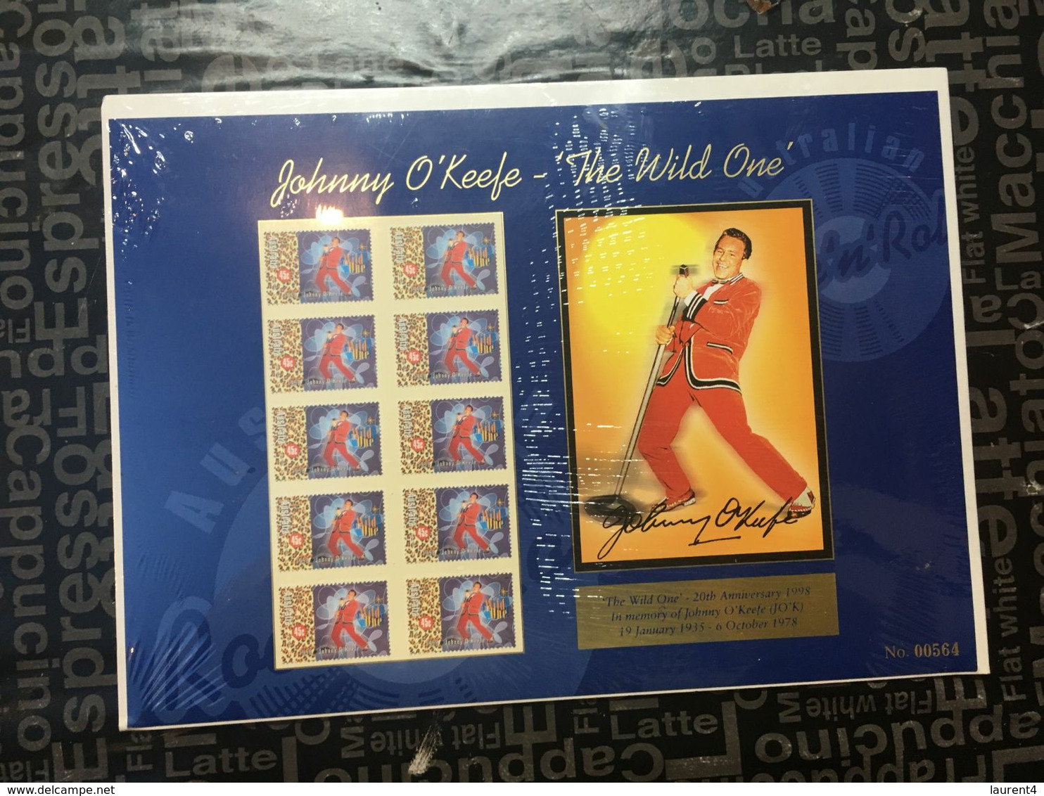 (Stamp 16-08-2020) Australia - Johnny O'Keefe - The Wild One = Presentation Folder Nº00564 - Errors, Freaks & Oddities (EFO)