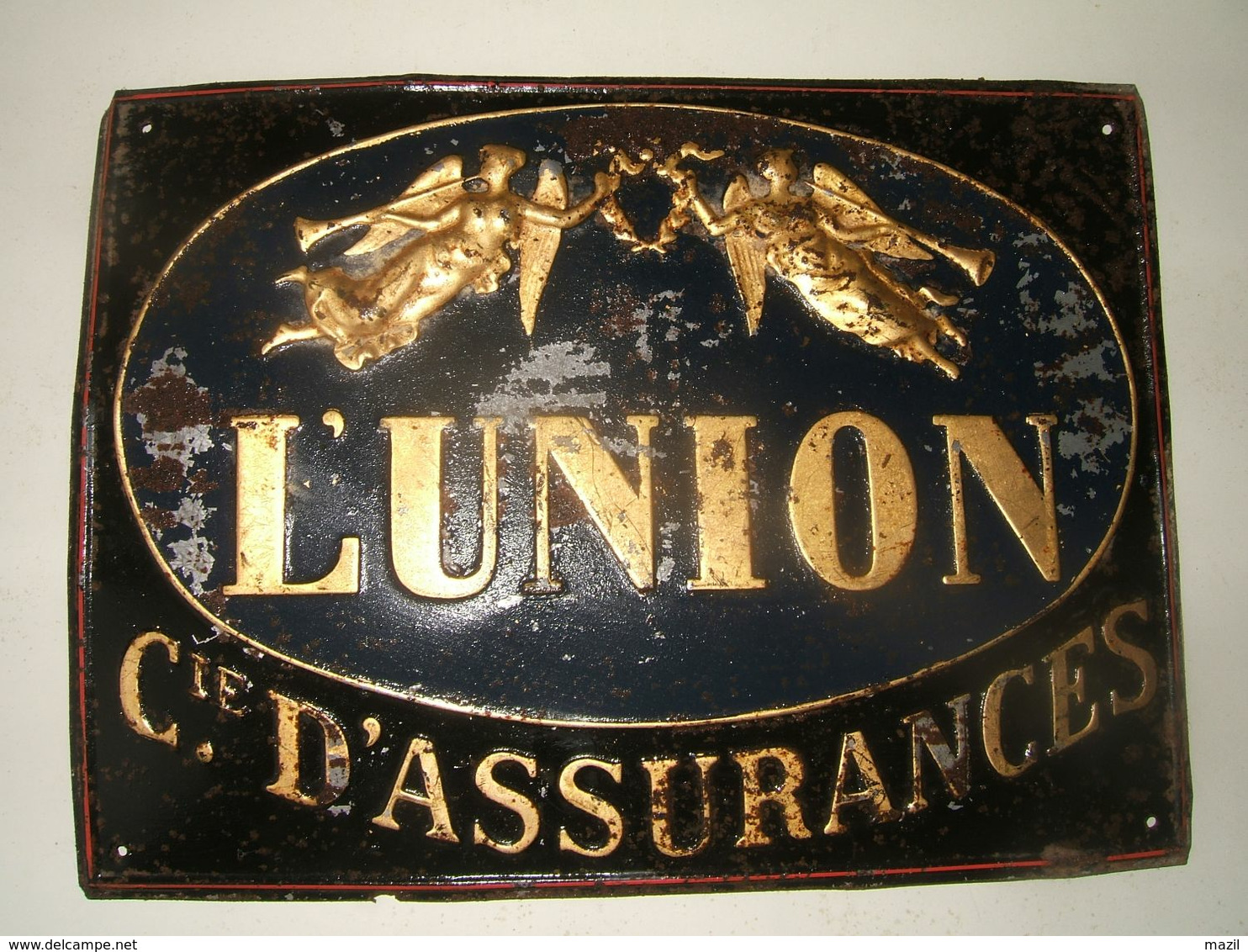 L ' Union  ( Assurances ) : Lot De 2 Plaques Tole - Assurance