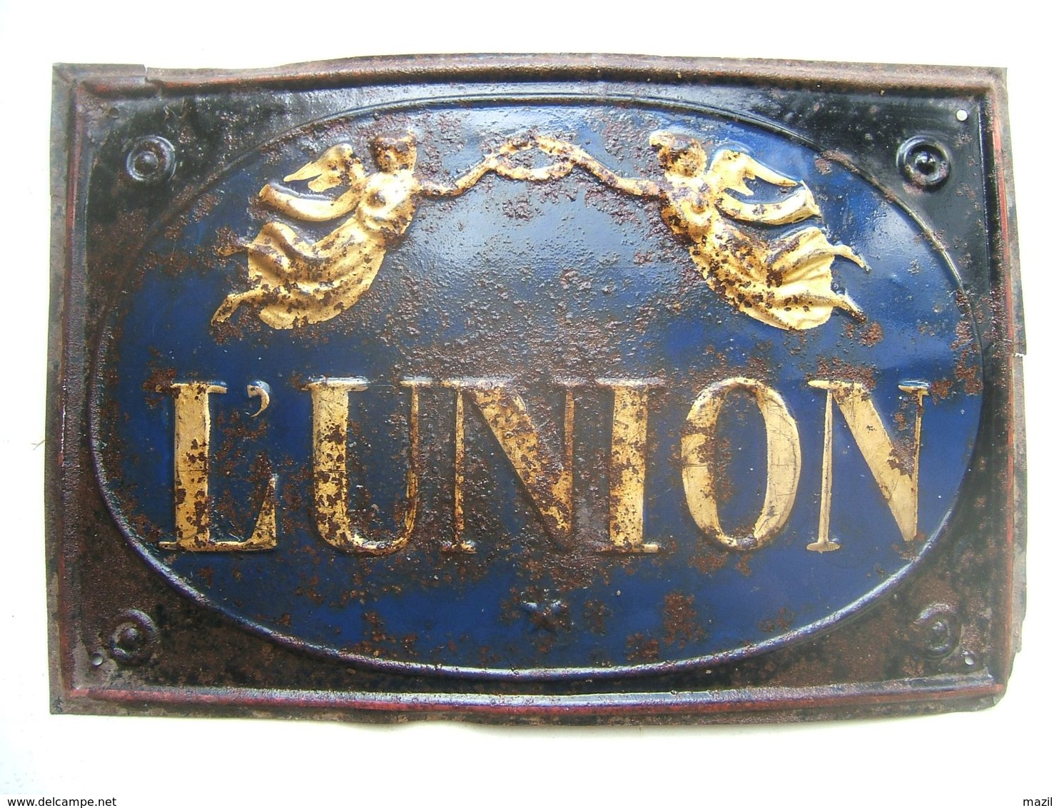 L ' Union  ( Assurances ) : Lot De 2 Plaques Tole - Seguros