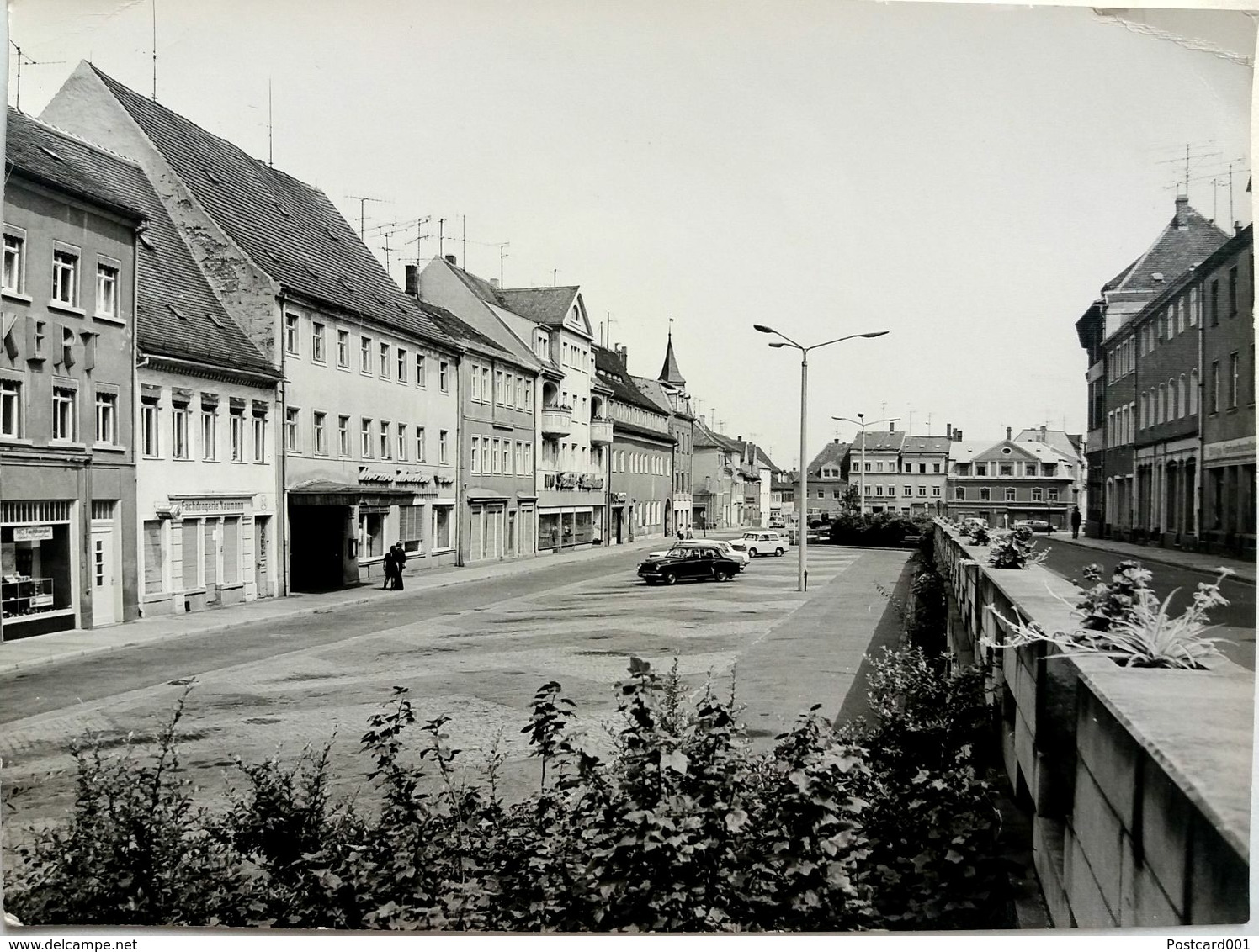 #20   Street Square Cars In Oschatz - Saxony, GERMANY - Big Size Postcard 1970's - Oschatz