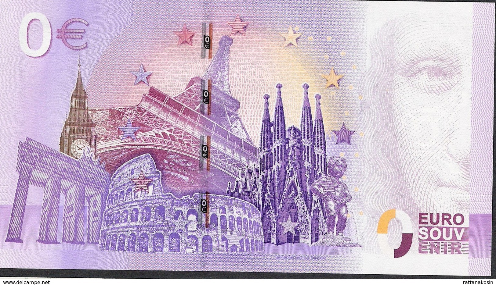 FRANCE EURO SOUVENIR ZERO EURO 2016 TRAIN A VAPEUR DES CEVENNES  UNC. - Altri & Non Classificati