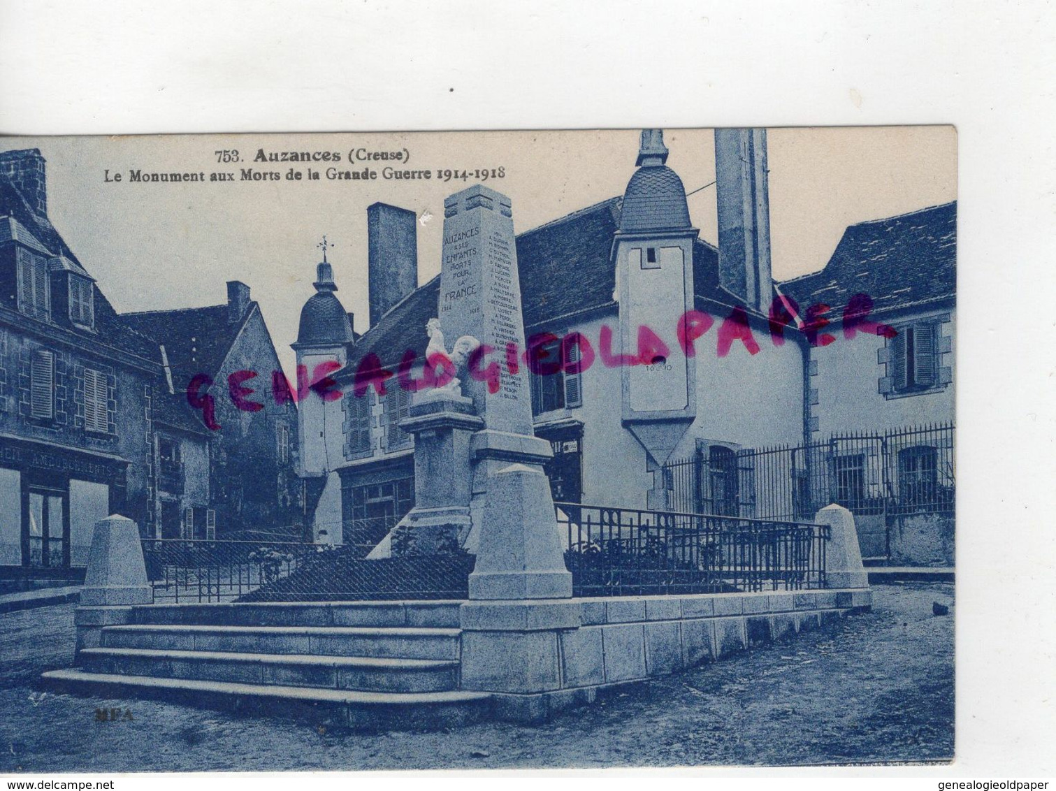 23- AUZANCES- LE MONUMENT AUX MORTS DE LA GRANDE GUERRE -  CREUSE - Auzances
