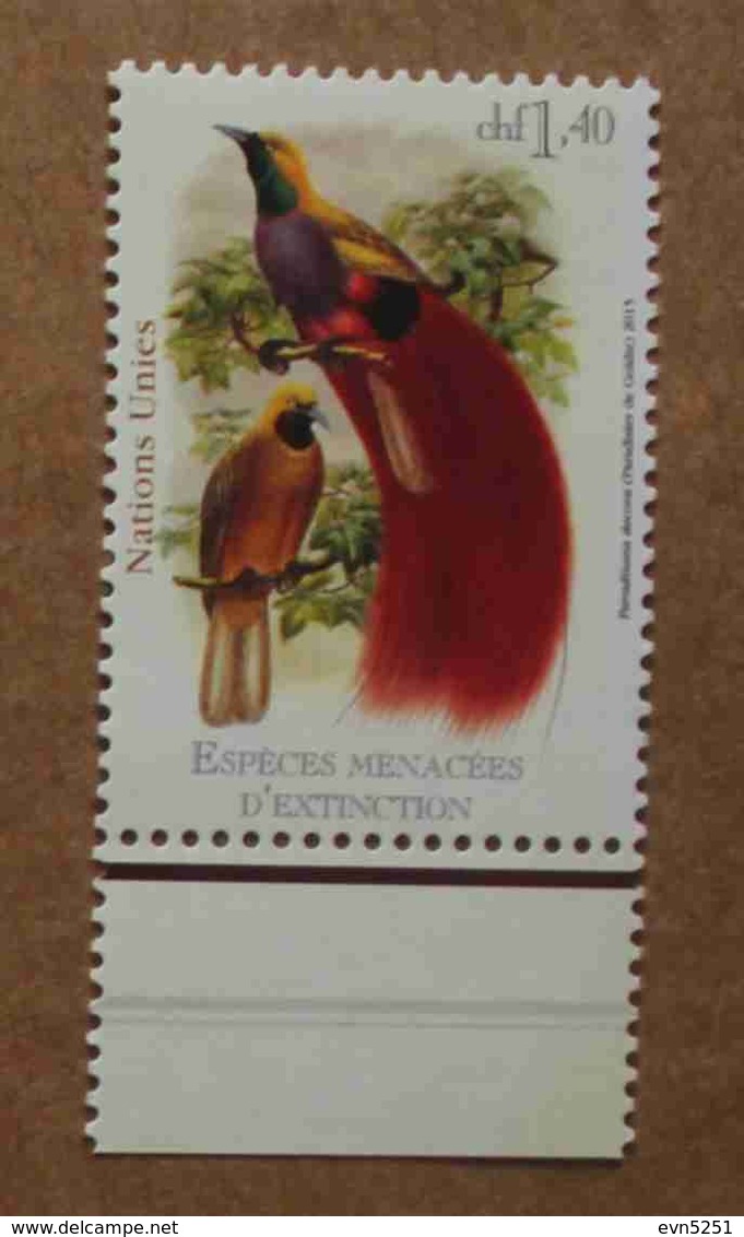 Ge15-01 : Nations-Unies (Genève) / Protection De La Nature - Paradisier De Goldie - Unused Stamps