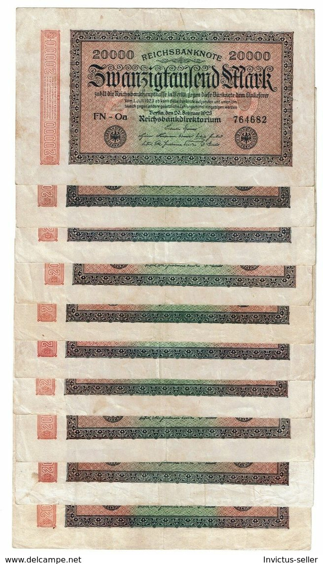 1923  GERMANIA REPUBBLICA DI WEIMAR BANCONOTE TEDESCA 2000 ZWEITAUSEND MARK GERMANY BANKNOT BILLET DE BANQUE ALLEMAND - 20000 Mark