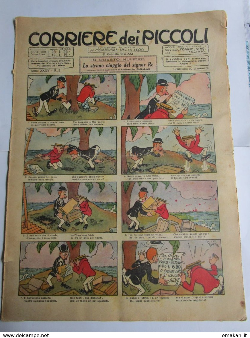 # CORRIERE DEI PICCOLI N 5 / 1943 - Corriere Dei Piccoli