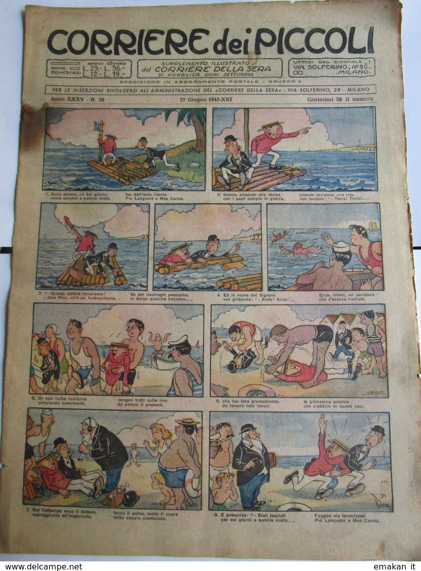 # CORRIERE DEI PICCOLI N 26 / 1943 - Corriere Dei Piccoli