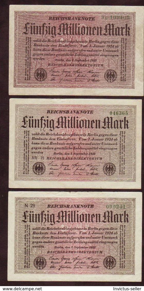 1924  GERMANIA REPUBBLICA DI WEIMAR BANCONOTE TEDESCA  FÜNFZIG 50 MILLIONEN  MARK GERMANY BANKNOT BILLET DE BANQUE - 50 Miljoen Mark