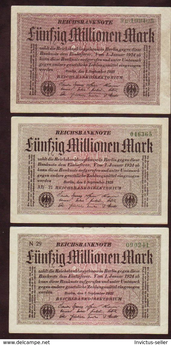 1924  GERMANIA REPUBBLICA DI WEIMAR BANCONOTE TEDESCA  FÜNFZIG 50 MILLIONEN  MARK GERMANY BANKNOT BILLET DE BANQUE - 50 Millionen Mark