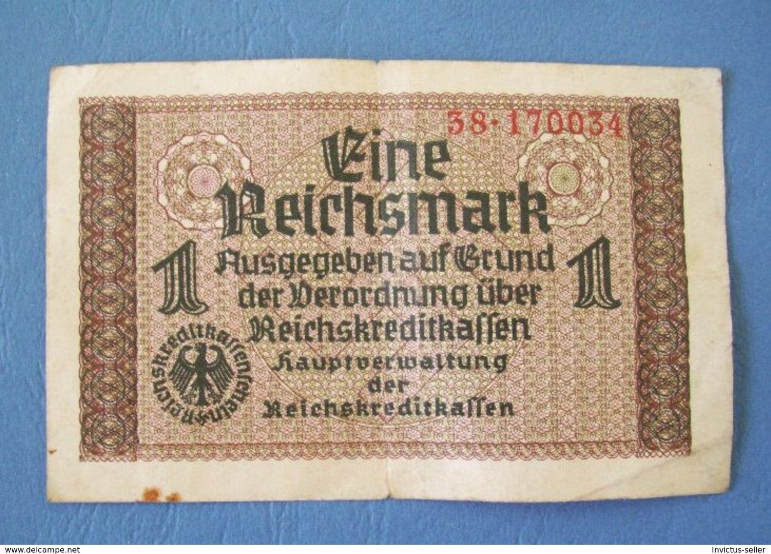 1937 GERMANIA TERZO REICH THIRD REICH BANCONOTE TEDESCA 1 MARK GERMANY BANKNOT BILLET DE BANQUE ALLEMAND TROISIÈME REIC - Altri & Non Classificati