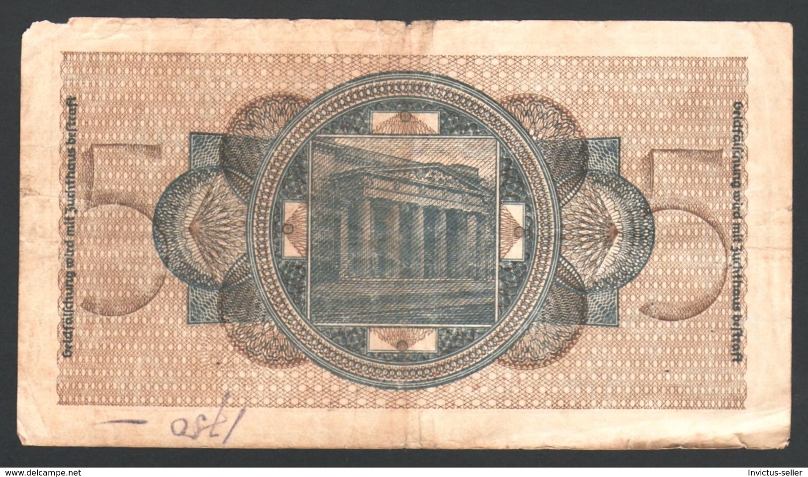 1937 GERMANIA TERZO REICH THIRD REICH BANCONOTE TEDESCA 5 MARK GERMANY BANKNOT BILLET DE BANQUE ALLEMAND TROISIÈME REIC - 5 Reichsmark