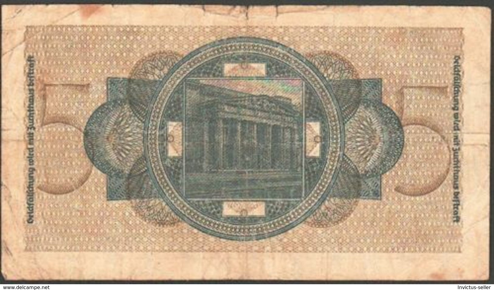1937 GERMANIA TERZO REICH THIRD REICH BANCONOTE TEDESCA 5 MARK GERMANY BANKNOT BILLET DE BANQUE ALLEMAND TROISIÈME REIC - 5 Reichsmark