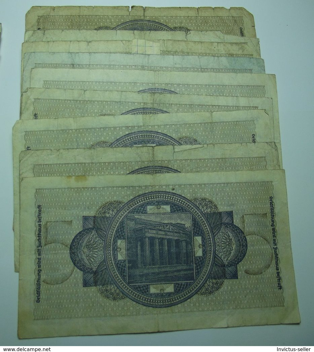 1937 GERMANIA TERZO REICH THIRD REICH BANCONOTE TEDESCA 5 MARK GERMANY BANKNOT BILLET DE BANQUE ALLEMAND TROISIÈME REIC