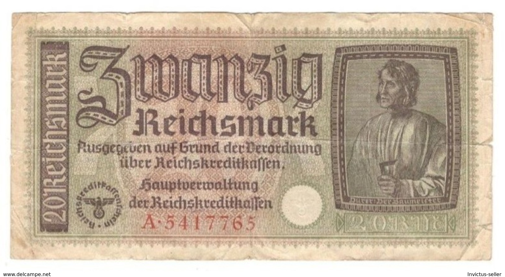 1937 GERMANIA TERZO REICH THIRD REICH BANCONOTE TEDESCA 5 MARK GERMANY BANKNOT BILLET DE BANQUE ALLEMAND TROISIÈME REIC - 20 Reichsmark