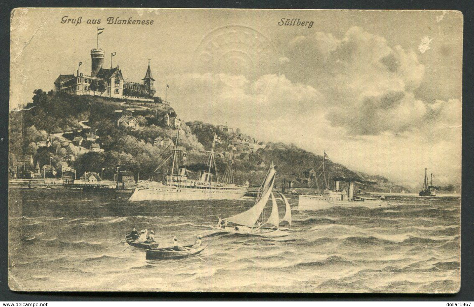 Hamburg Blankenese Süllberg + 1900 ( Zwart Wit )  - NOT  Used   , 2 Scans For Condition. (Originalscan !! ) - Blankenese