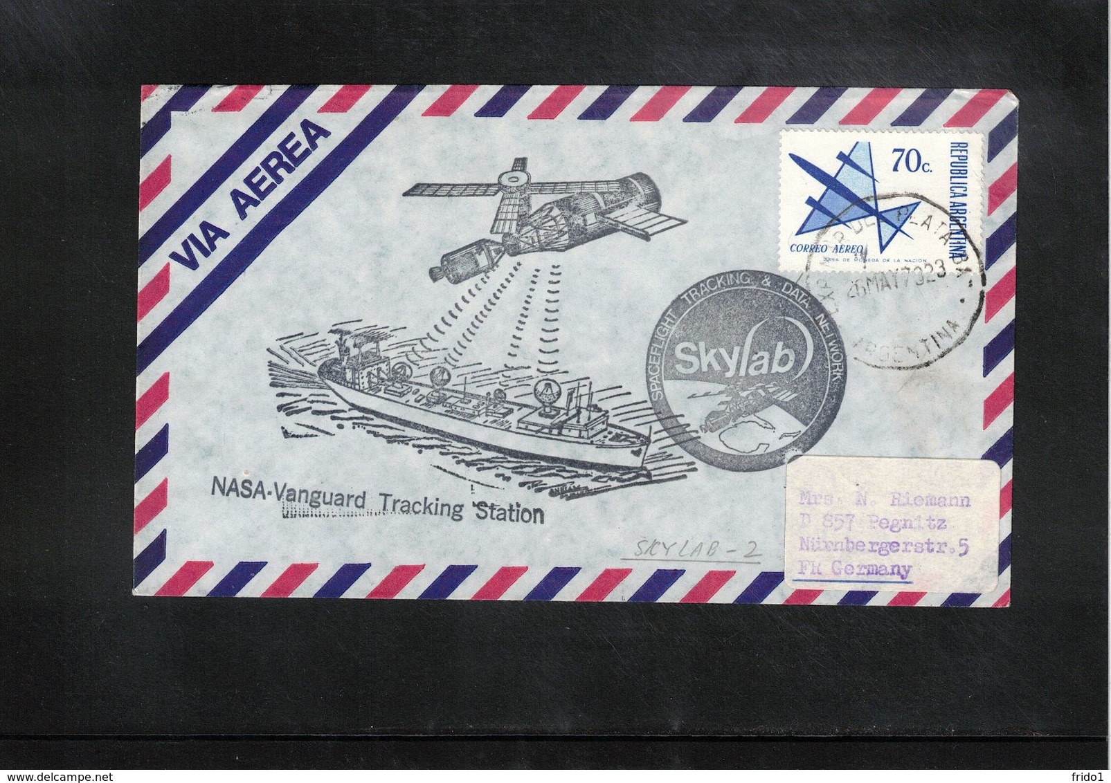 Ascension 1973 Space / Raumfahrt Skylab USNS Vanguard Tracking Station Interesting Cover - Südamerika