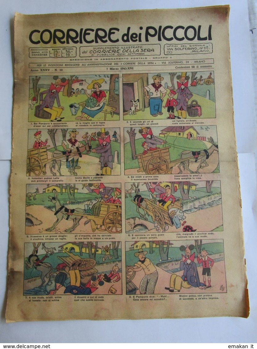 # CORRIERE DEI PICCOLI N 10 / 1943 - Corriere Dei Piccoli