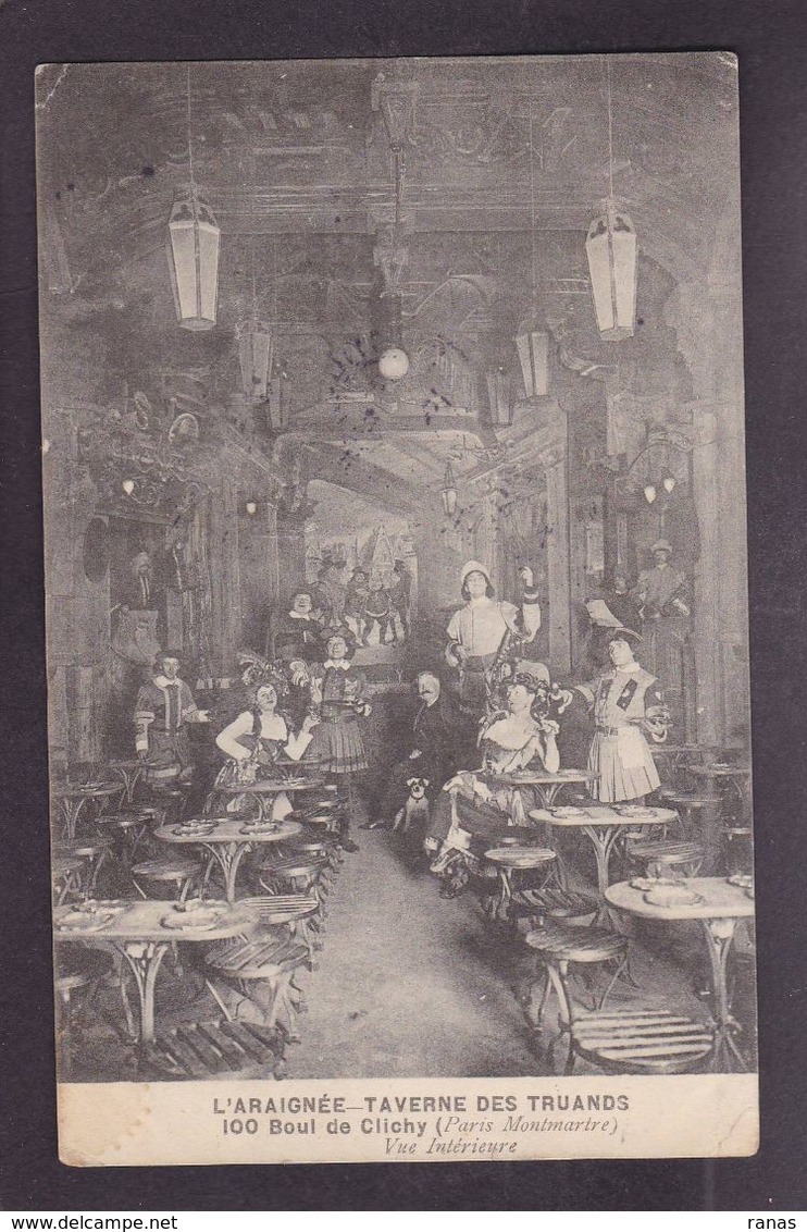 CPA Paris 75 Arrondissement 18 E Circulé L'araignée Cabaret Taverne Des Truands Montmartre - Paris (18)