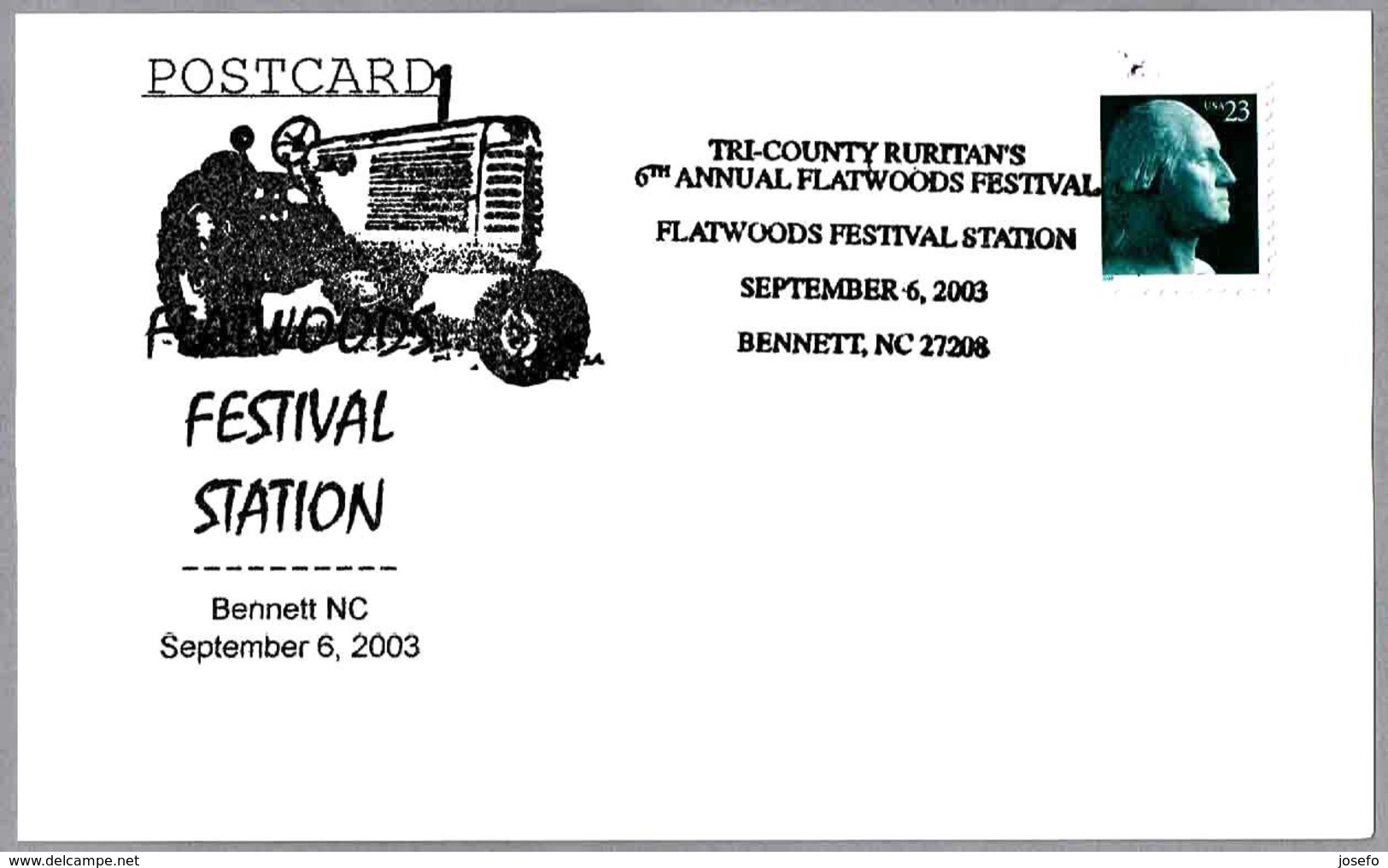 FLATWOODS FESTIVAL - TRACTOR. Bennett NC 2003 - Agriculture