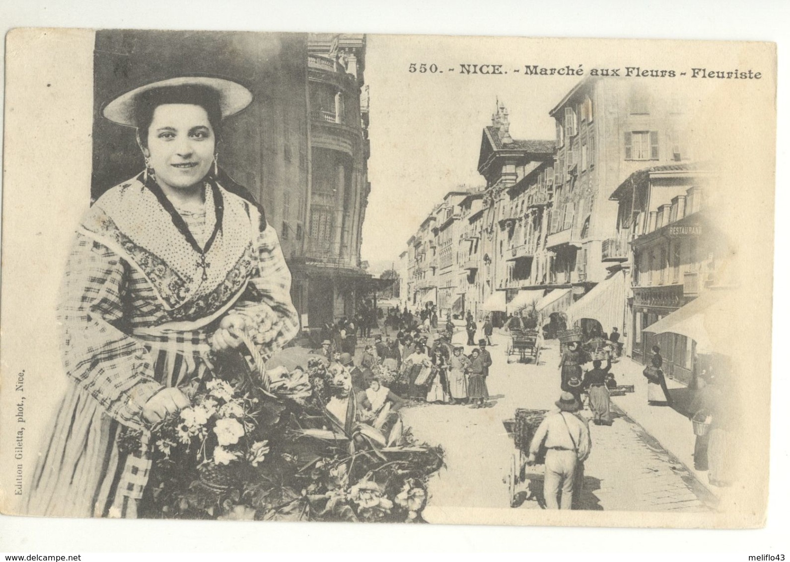 06/CPA A 1900 - Nice - Marché Aux Fleurs - Fleuriste - Marchés, Fêtes