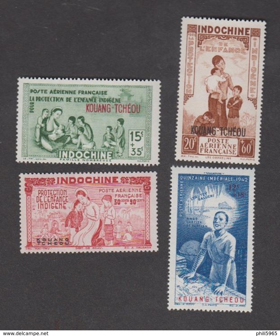 Colonies Françaises -Timbres Neufs ** Kouang -Tchéou - PA N°1 à 4 - Unused Stamps