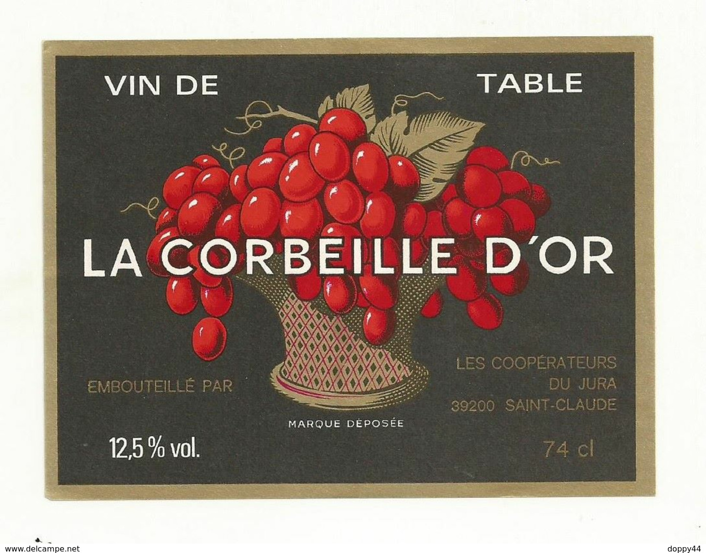 ETIQUETTE DE VIN  DE TABLE  LA CORBEILLE D'OR   NEUVE. - Other & Unclassified