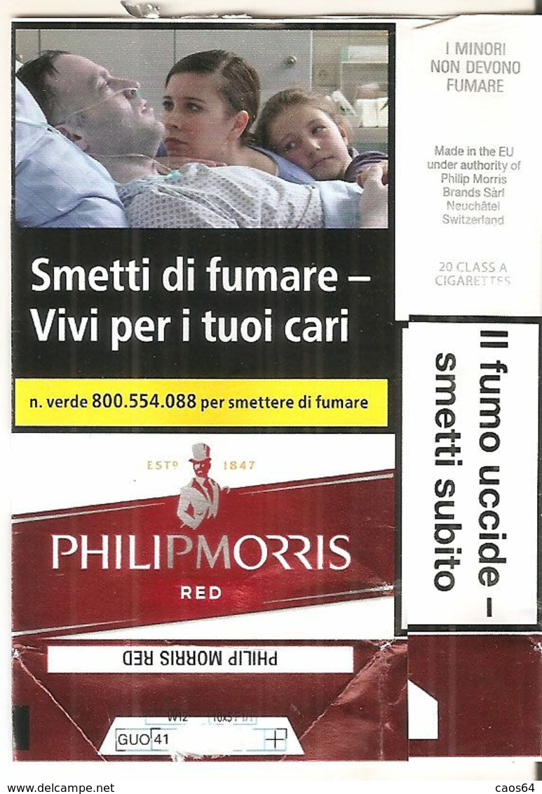 PHILIP MORRIS RED SOFT ITALY BOX SIGARETTE - Etuis à Cigarettes Vides