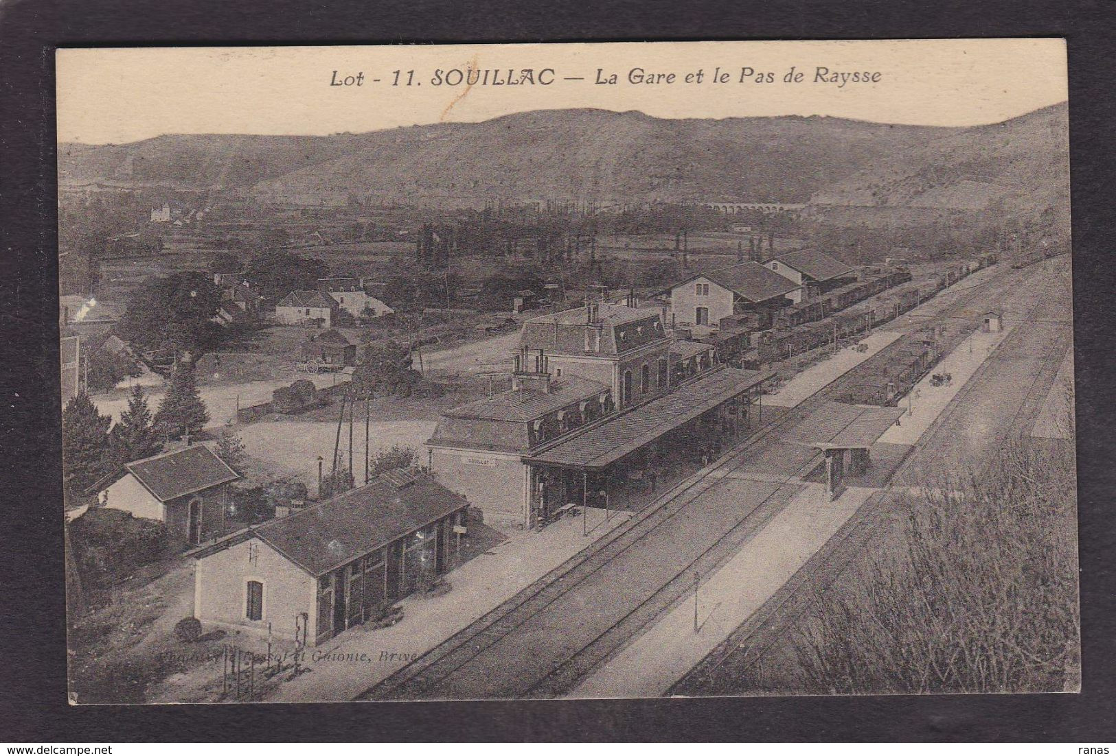 CPA Lot 46 Souillac La Gare Chemin De Fer Train Circulé - Souillac