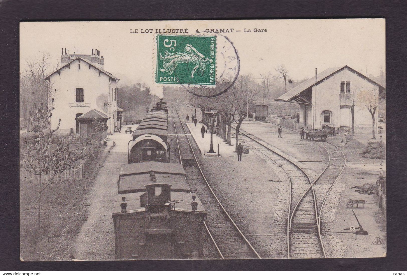 CPA Lot 46 Gramat La Gare Chemin De Fer Train Gare Circulé - Gramat