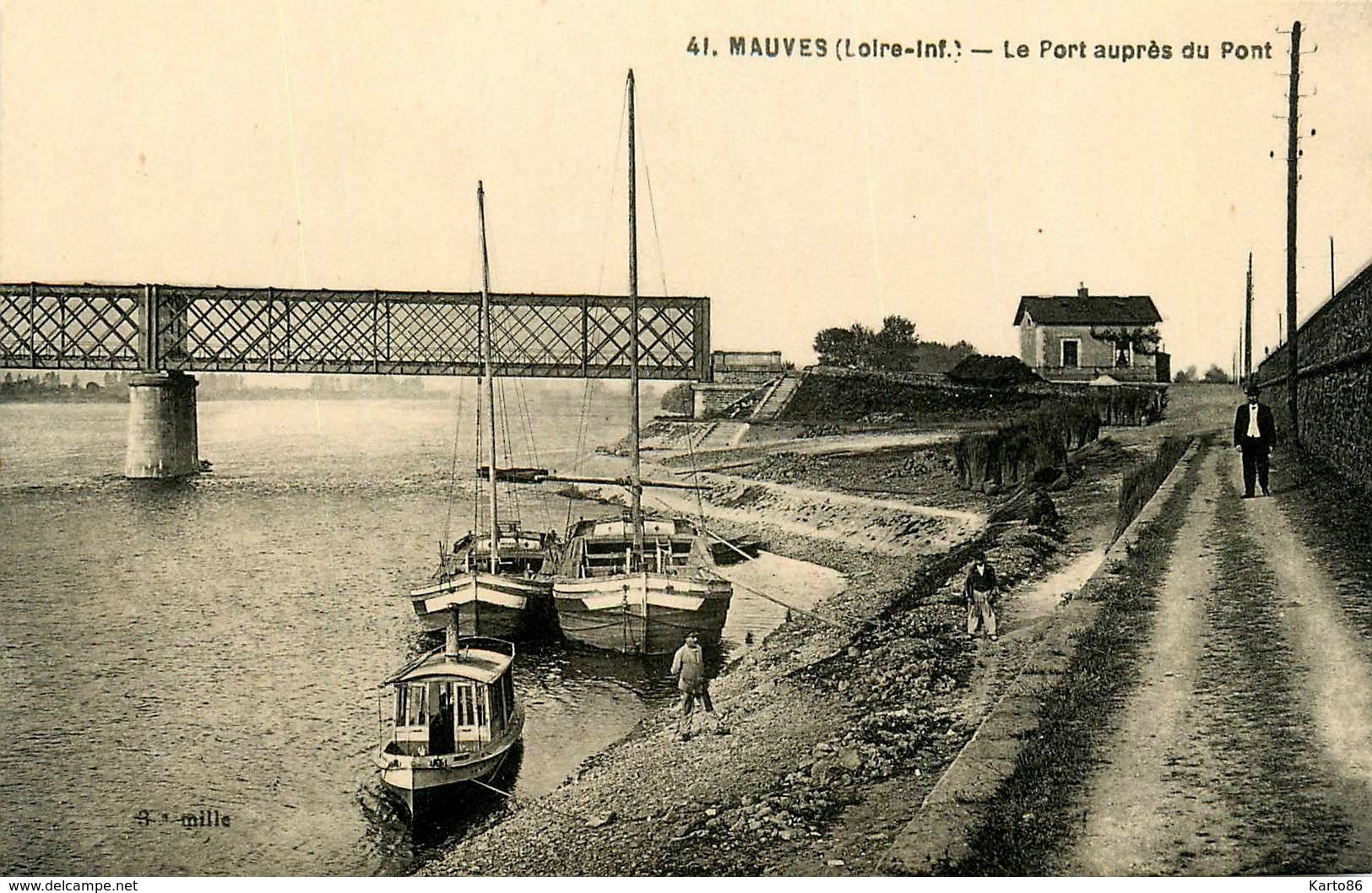 Mauves * Le Port Auprès Du Pont * Péniche Batellerie - Mauves-sur-Loire