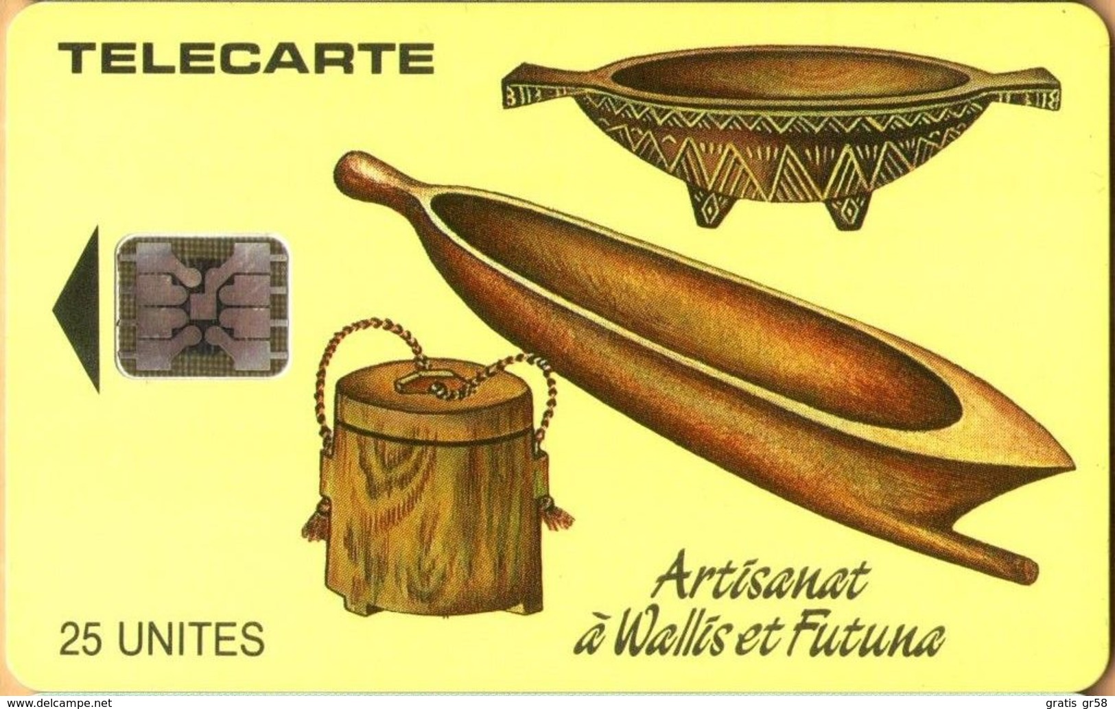 Wallis And Futuna - WF-SPT-0003A, Artisanat à Wallis Et Futuna, Crafts, 25 U, 2400ex, 11/92, Used - Wallis And Futuna