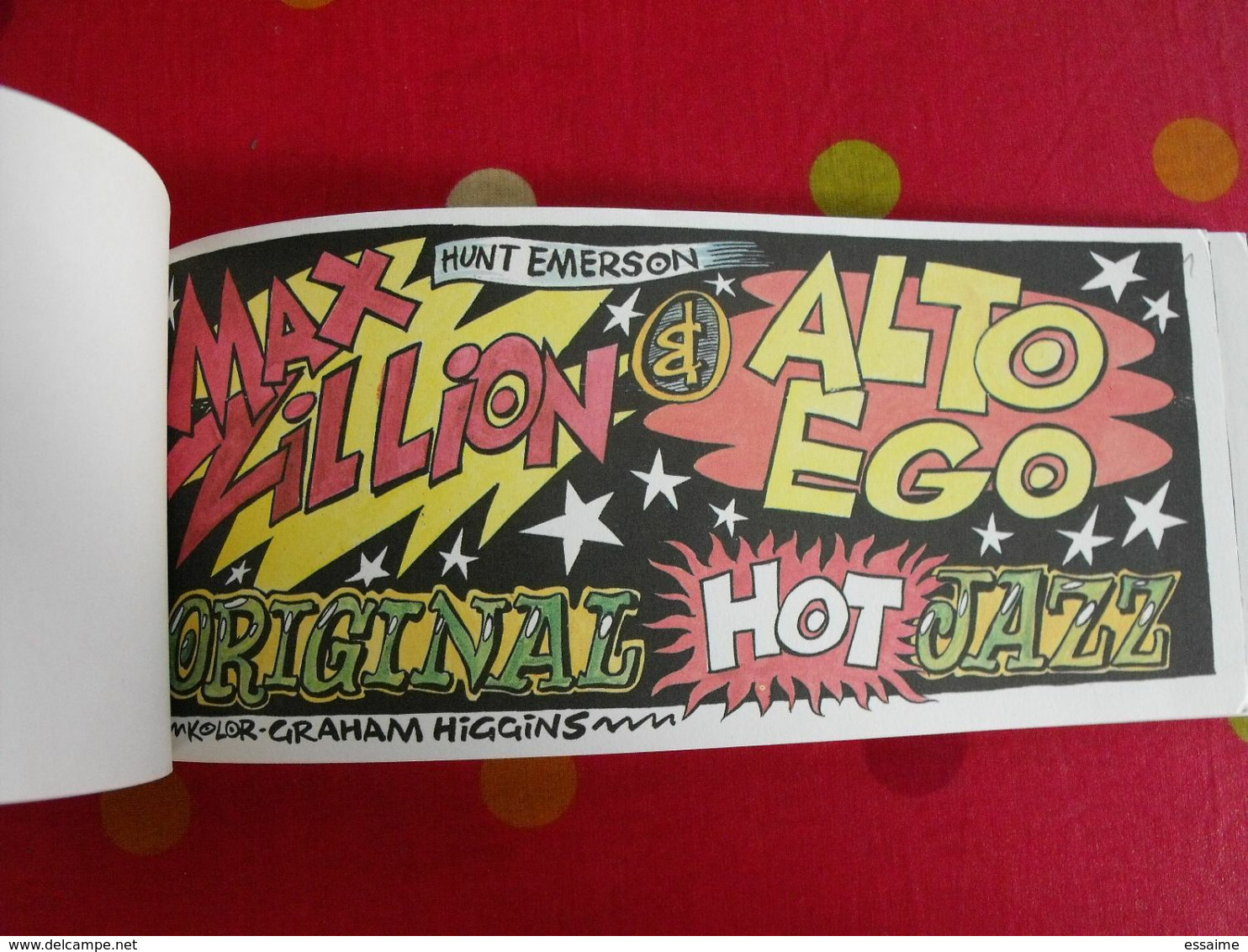 Max Zillion & Alto Ego; Original Hot Jazz. Hunt Emerson. Stakhano 1995. - Originele Tekeningen