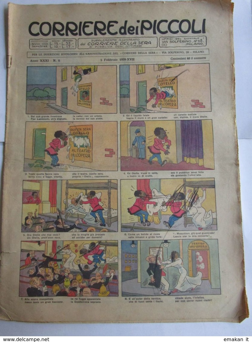 # CORRIERE DEI PICCOLI N 6 / 1939 - Corriere Dei Piccoli