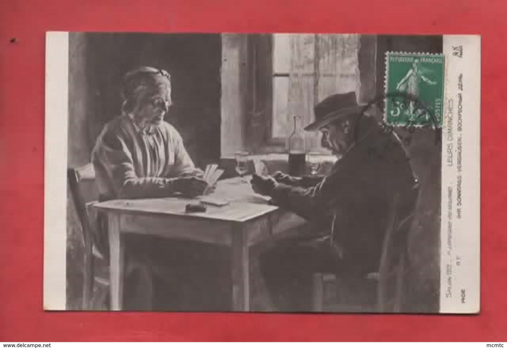 CPA -  Salons 1912 - P.Lapierre Renouard  -  Leurs Dimanches  -( Cartes à Jouer , Jeu De Cartes ) - Playing Cards