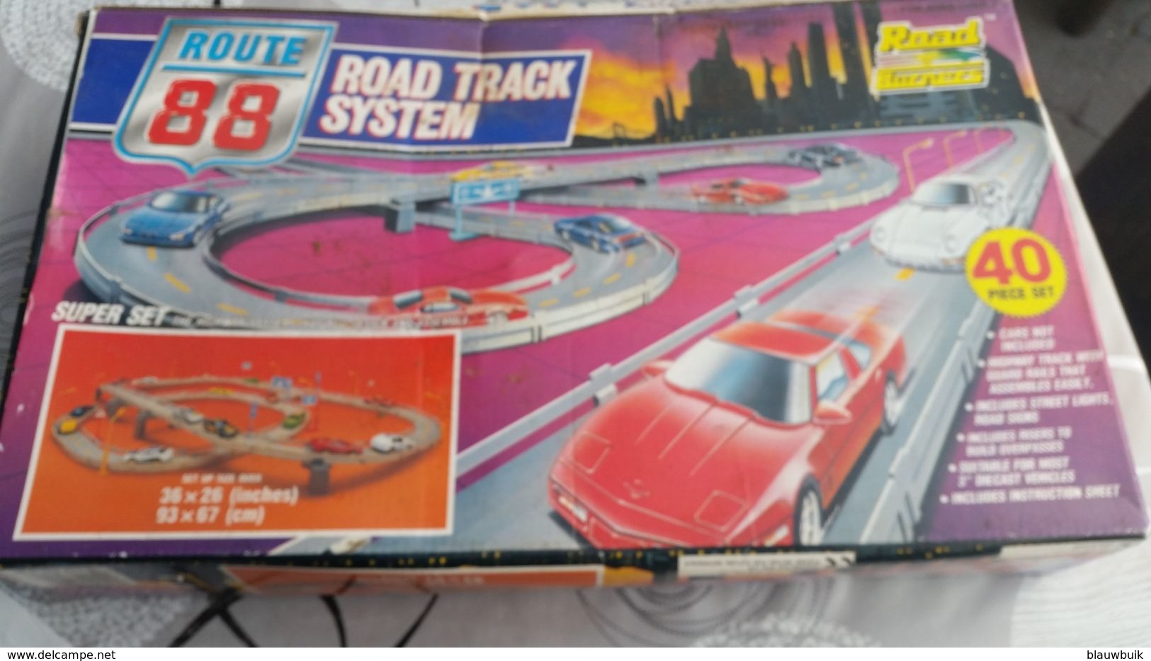 Vintage Blue Box Toys Route 88 Road Track System (autobaan) - Other & Unclassified