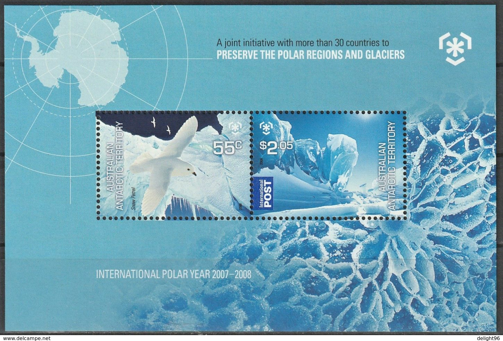 2009 Australian Antarctic Territory Preservation Of Polar Regions And Glaciers Set And Minisheet (** / MNH / UMM) - Préservation Des Régions Polaires & Glaciers