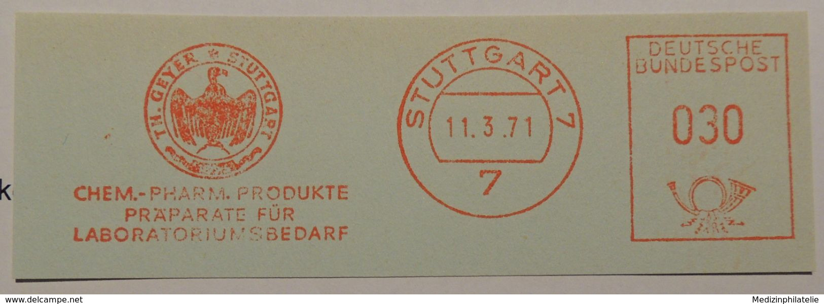 Briefausschnitt AFS - 7 Stuttgart Chemisch-Pharmazeutische Produkte - Präparate Für Laborbedarf 1964 Geyer Geier 1964 - Pharmacy