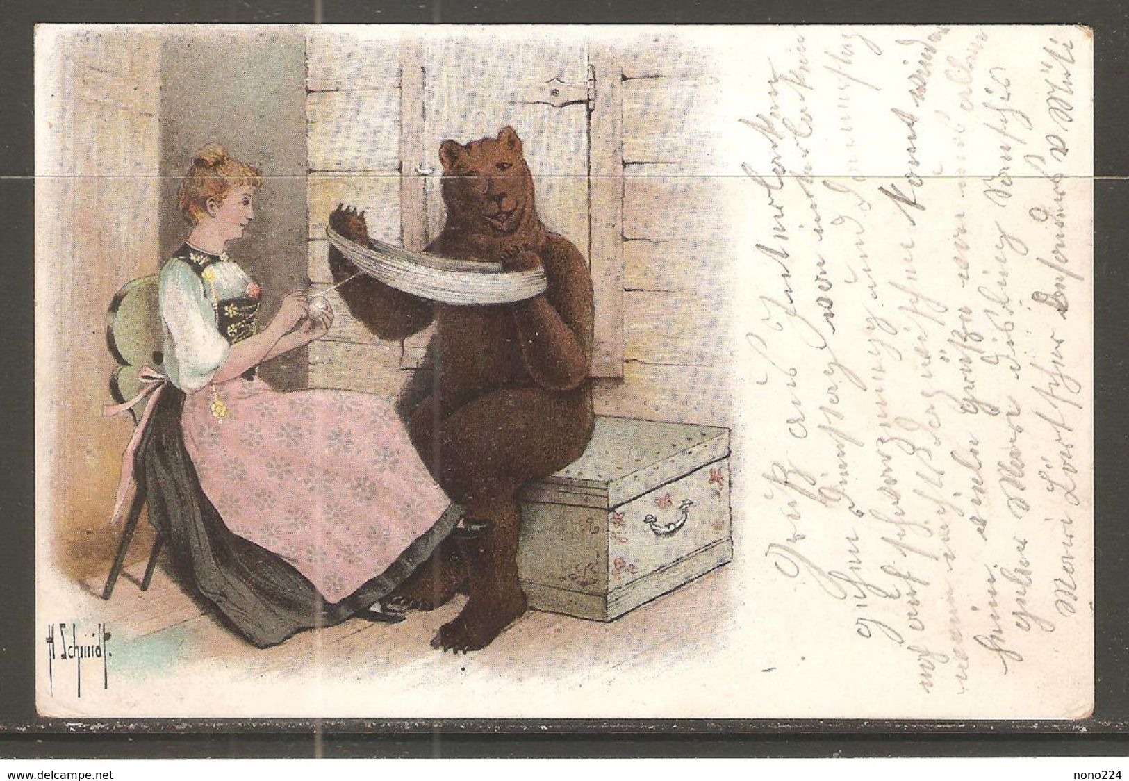 Carte P / Suisse De 1903 ( Jeu De Rôle / Avec L'Ours ) - Bears