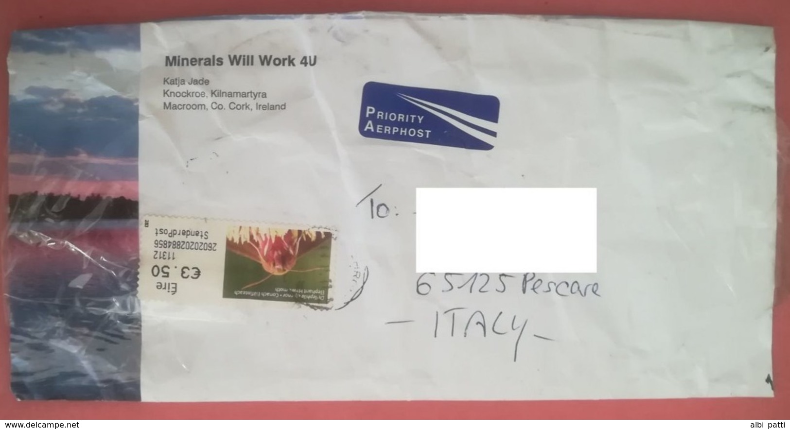 IRELAND COVER TO ITALY - Airmail