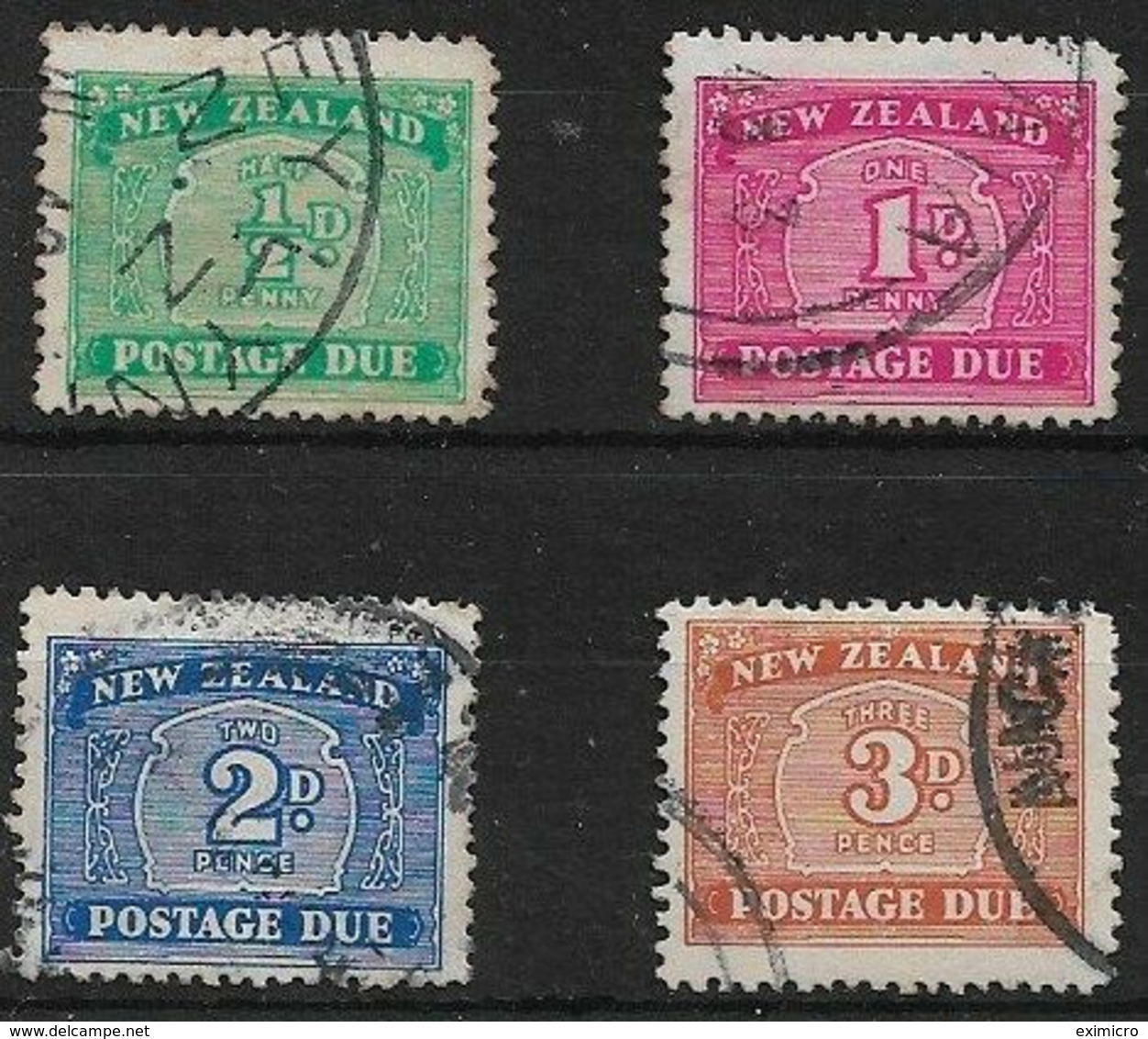 NEW ZEALAND 1939 POSTAGE DUE SET SG D41/44 FINE USED Cat £32 - Postage Due