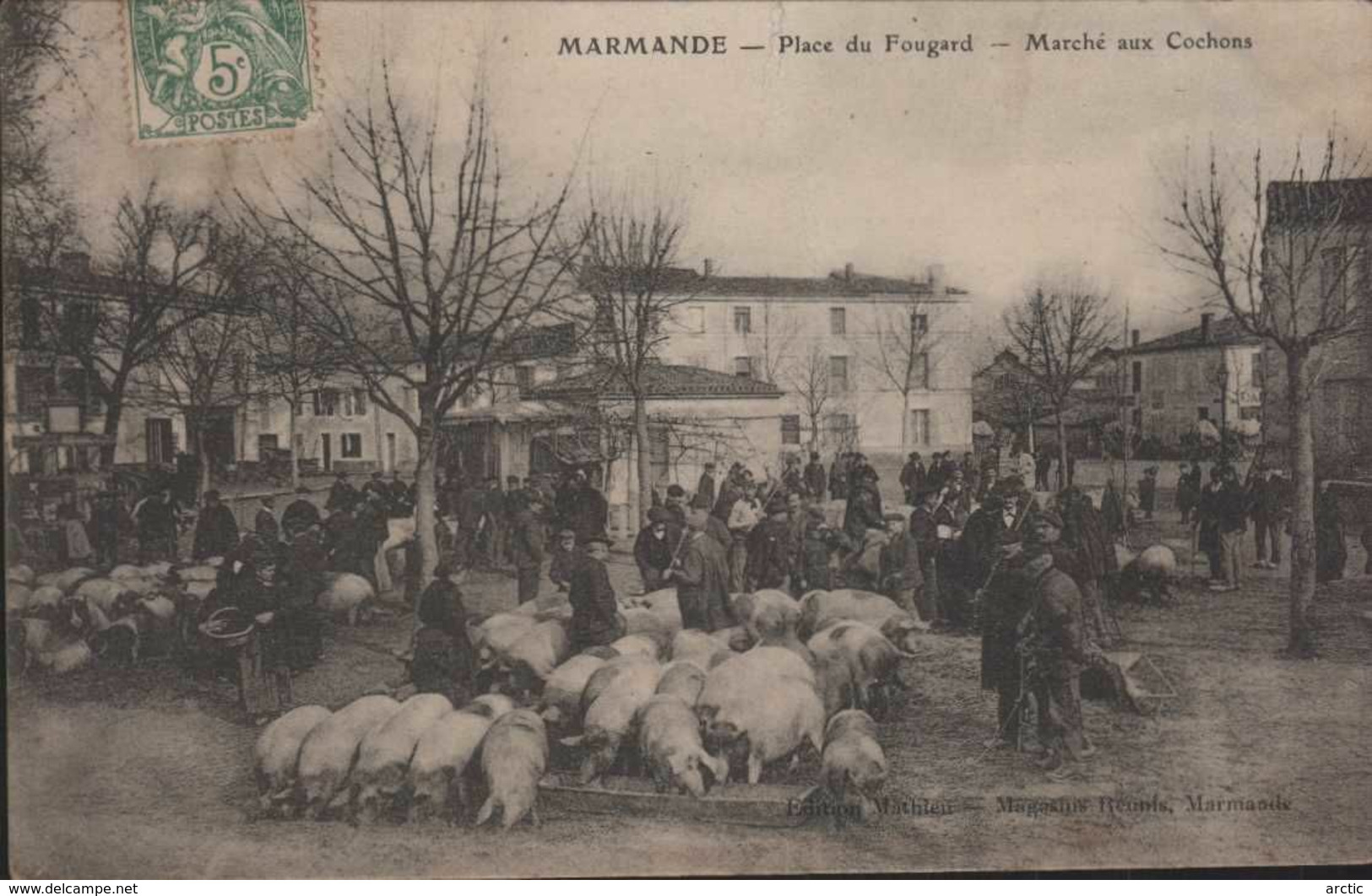 Marmande Place Du Fougard  Marché Aux Cochons - Marmande