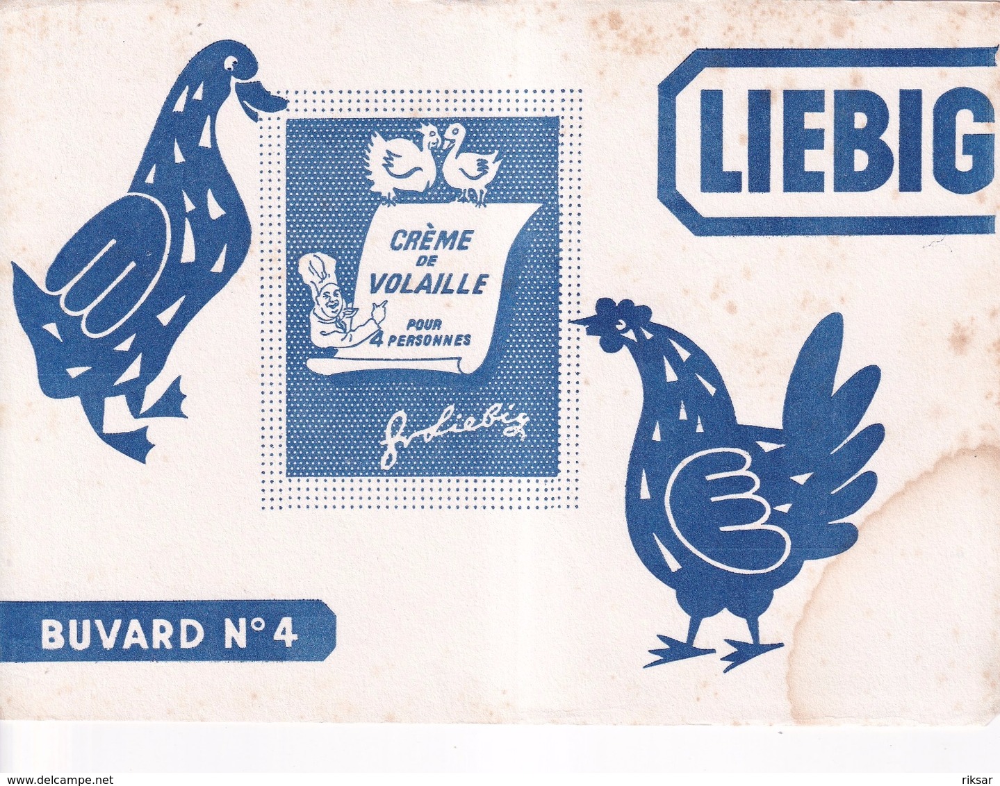 BUVARD(CREME DE VOLAILLE) LIEBIG - Suppen & Sossen