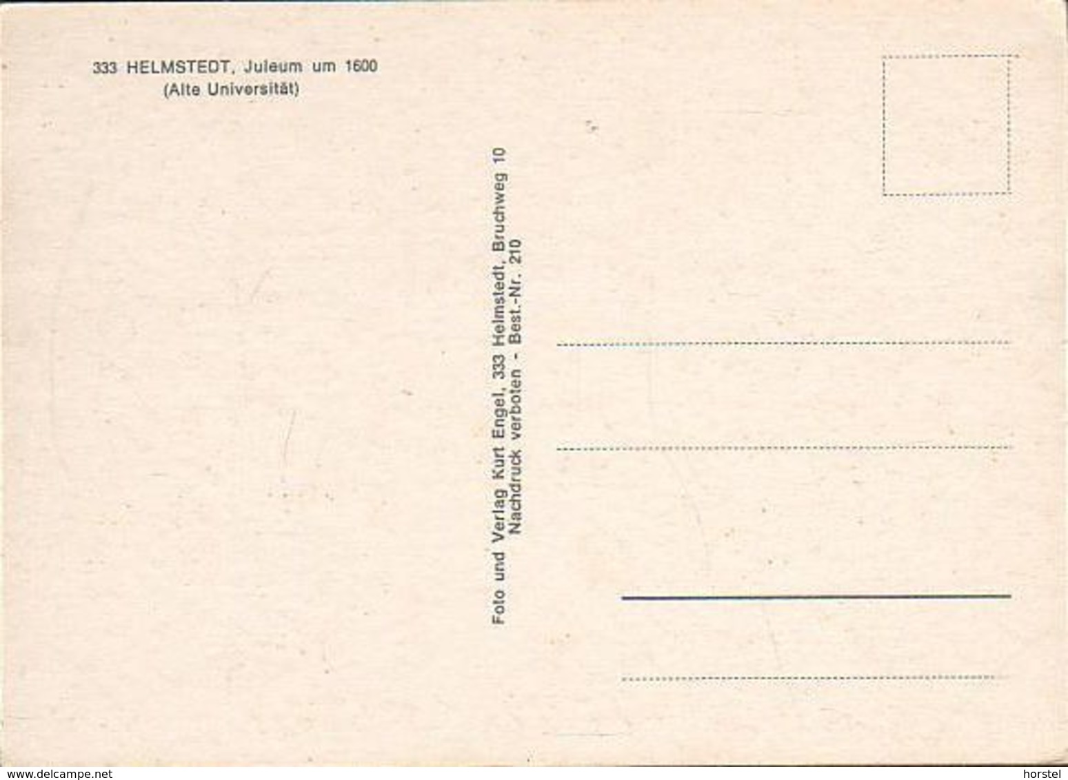 D-38350 Helmstedt - Juleum Novum Der Ehemaligen Universität - Helmstedt