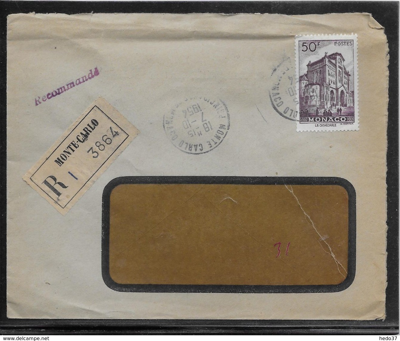 Monaco - Lettre - TB - Postmarks