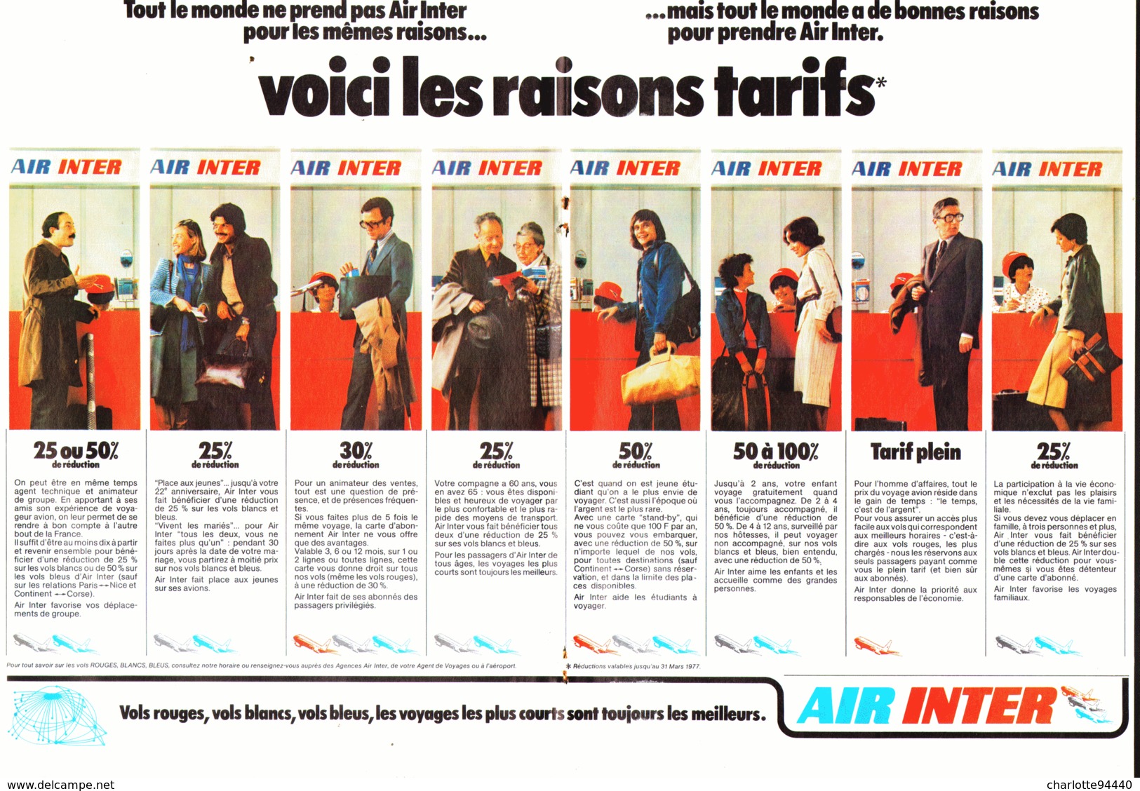 PUB  "  AIR INTER "  1976  ( 4 ) - Other & Unclassified