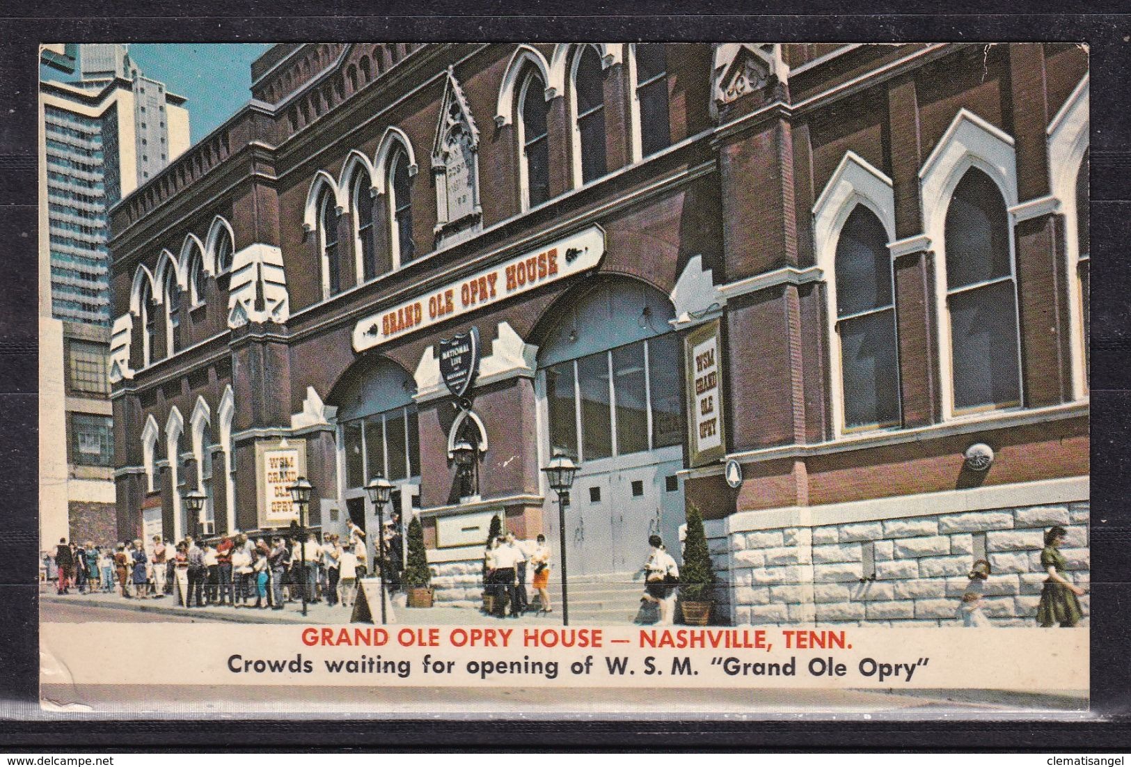 433R * NASHVILLE * TENNESSEE * GRAND OLE OPRY HOUSE * CROWDS WAITING FOR OPENING **! - Nashville