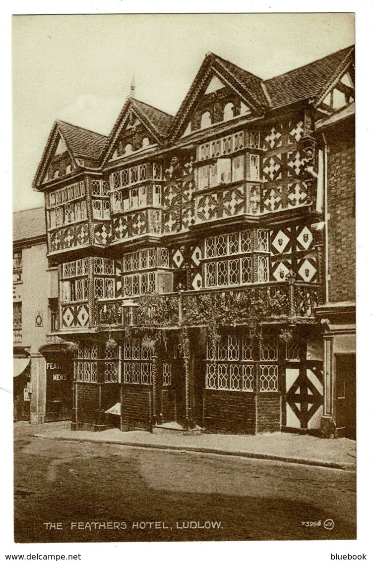 Ref 1395 - Postcard - Feathers Hotel Ludlow - Shropshire Salop - Shropshire
