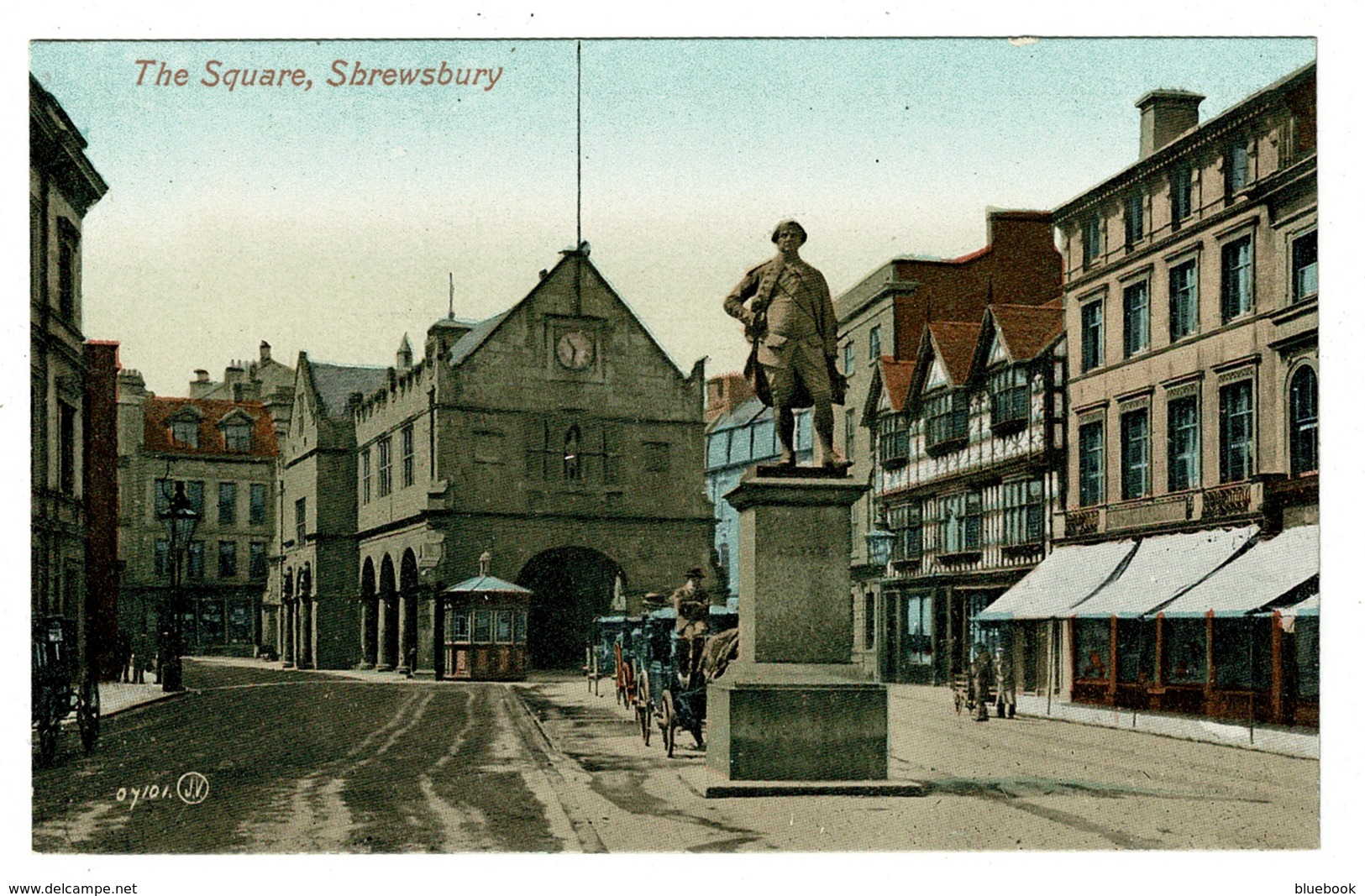 Ref 1396 - Early Postcard - The Square Shrewsbury - Shropshire Salop - Shropshire