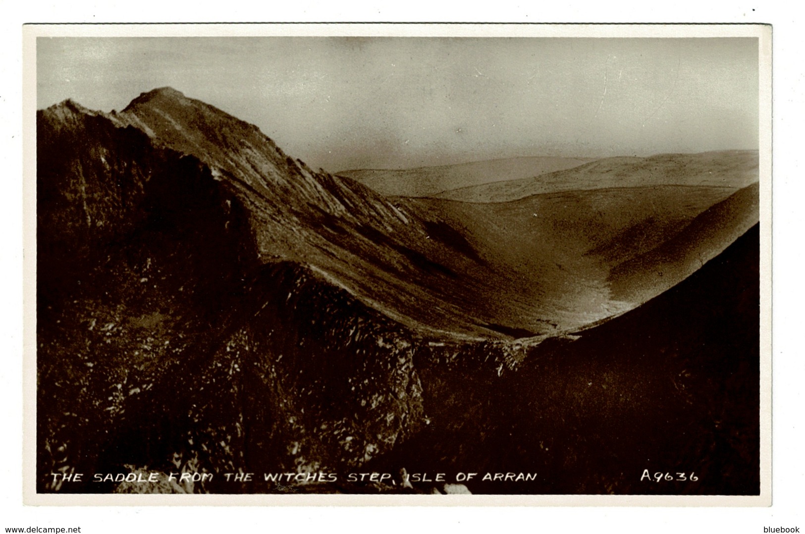 Ref 1396 - Real Photo Postcard - The Saddle From The Witches Step - Isle Of Arran Scotland - Ayrshire